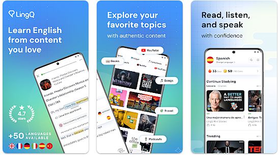 LingQ language learning app interface