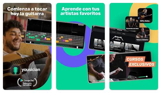 Yousician music practice app on smartphone
